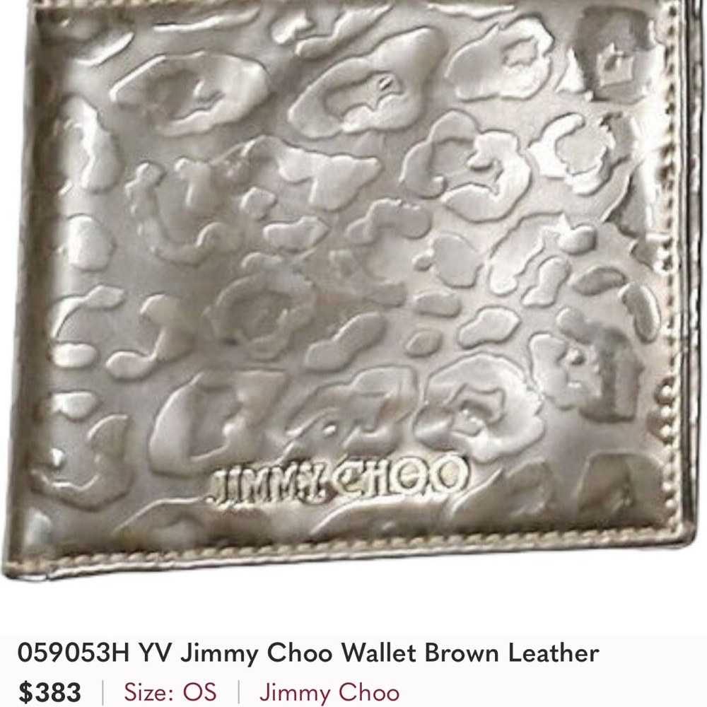 059053H YV Jimmy Choo Wallet Brown Leather